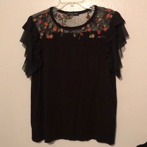 Super Cute Mesh Neck Shirt